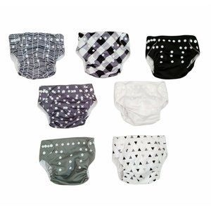 Nora's Nursery LOT OF 7 Reusable Soft Snap Cloth Diapers Diapering Unisex